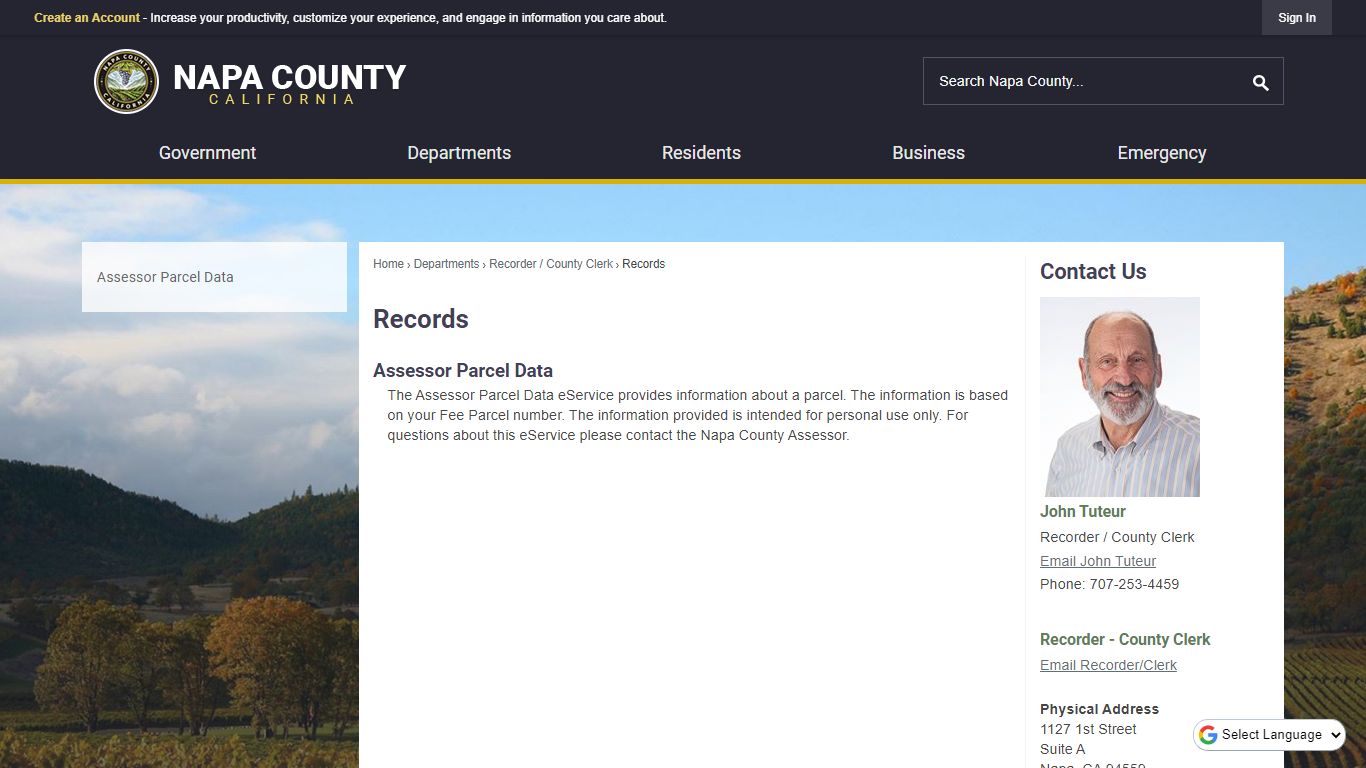 Records | Napa County, CA