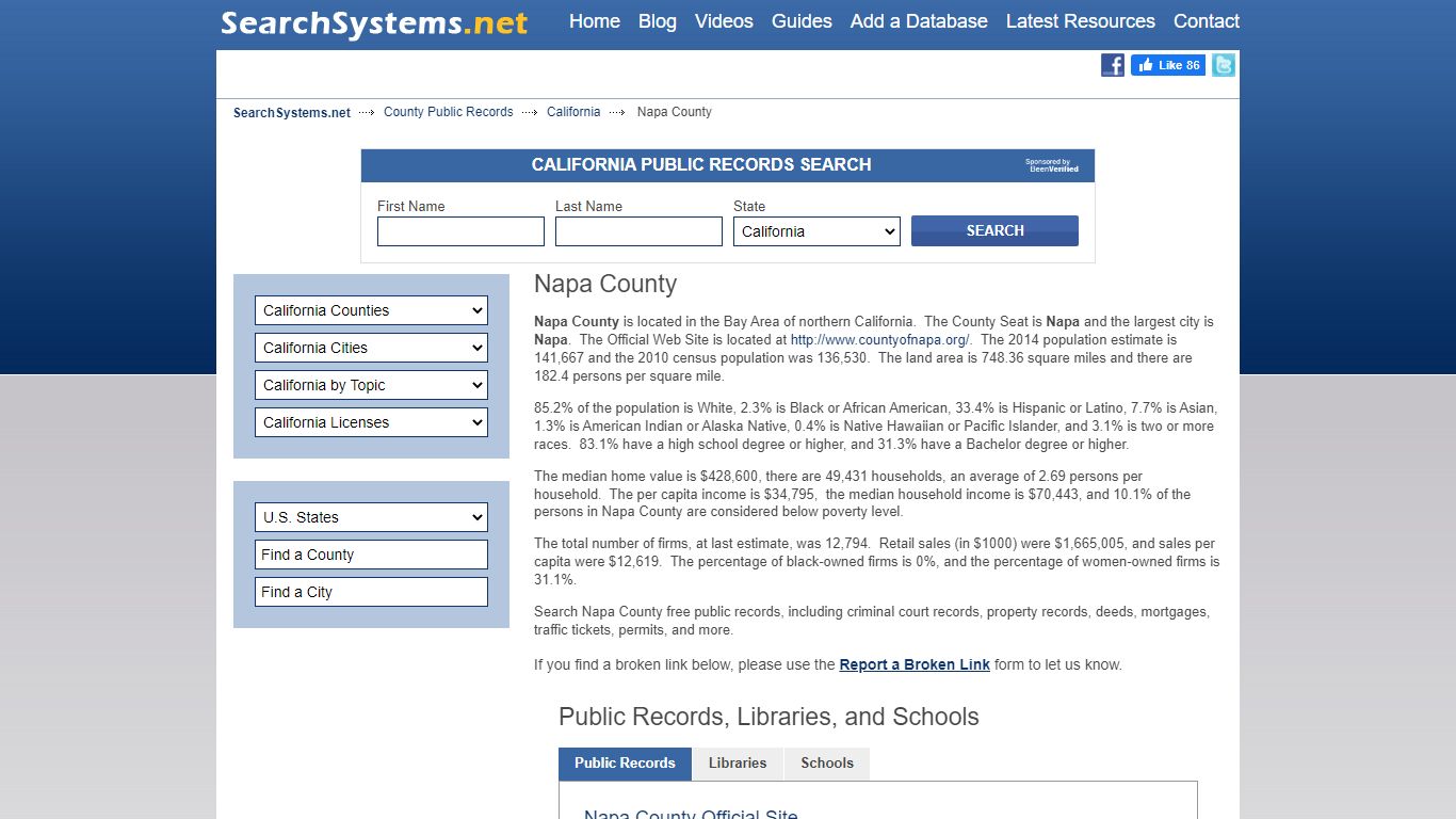 Napa County Criminal and Public Records
