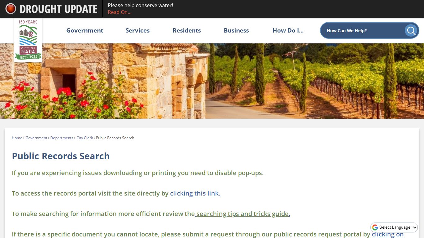 Public Records Search | Napa, CA